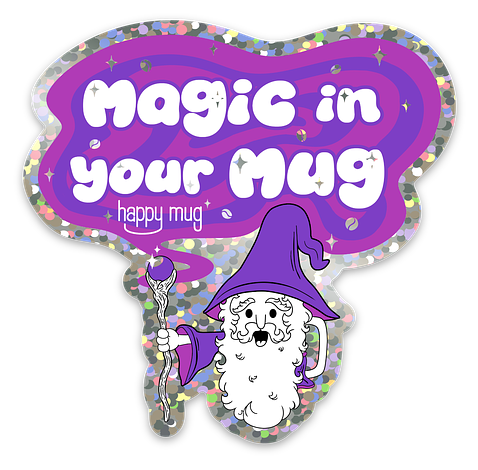 Wizard Glitter Sticker
