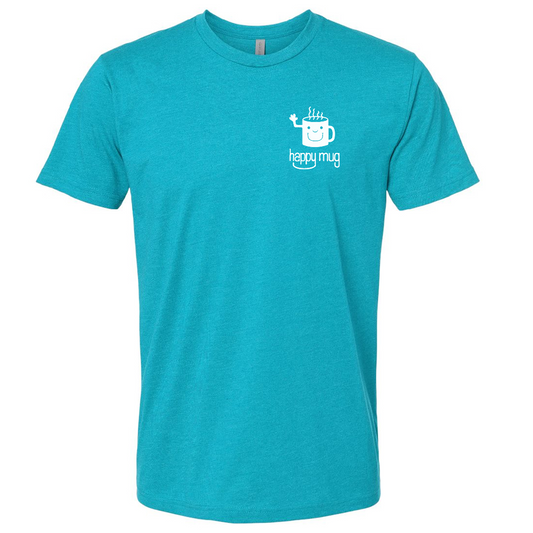 Classic Happy Mug T-shirt (Teal)